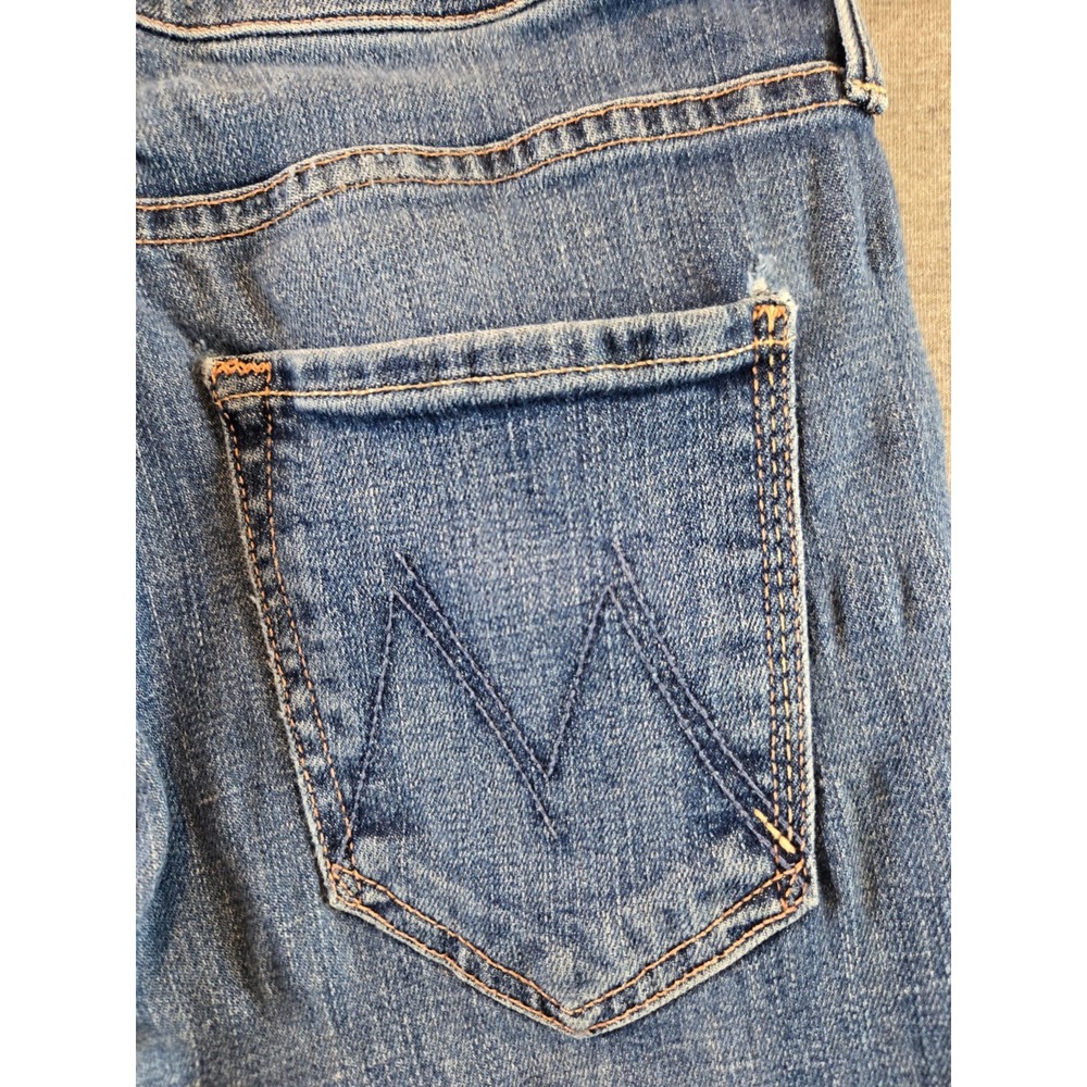 MOTHER JEANS Size 27 'The Stunner Zip Two Step Fray - Girl Crush' (Mid-Rise) - Picture 6 of 16